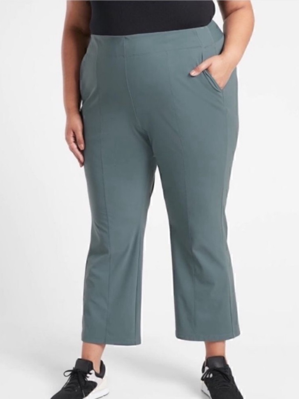ATHLETA cosmic kick flare pants metropolis gray athleisure plus size 18